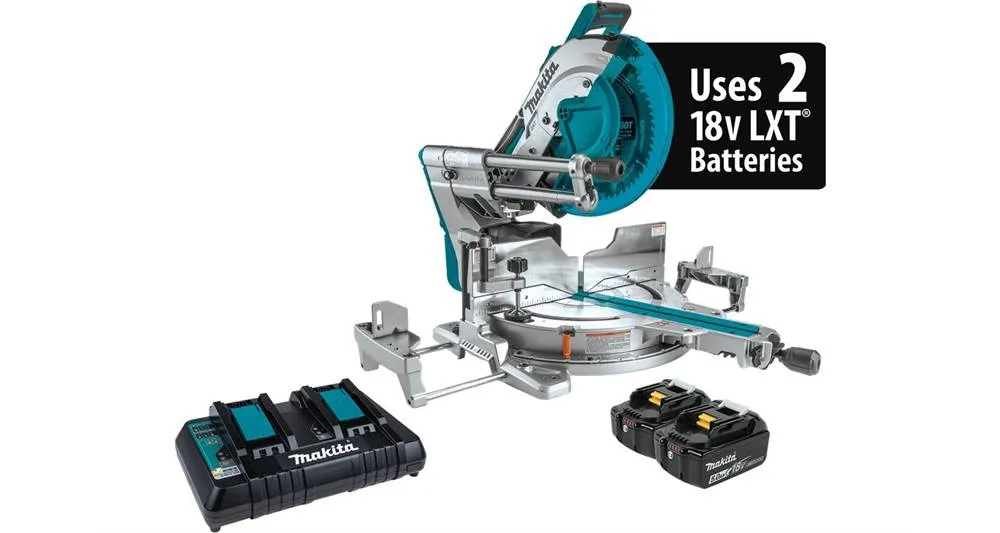 2021 Makita 36V (18V X2) LXT® Brushless 12" Dual-Bevel Sliding Compound Miter Saw Kit, AWS® Capable and Laser (5