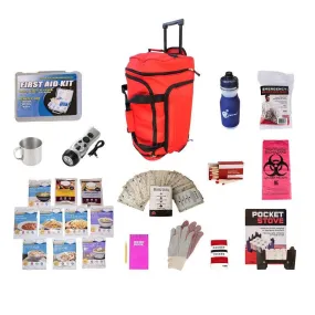 44 Meals Food Storage Survival Kit Red Wheel Bag