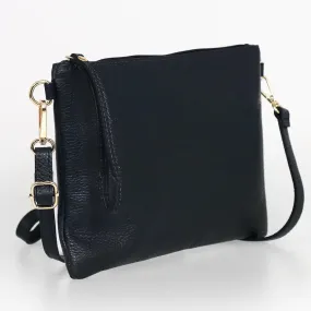 6556 Leather Wristlet Clutch w strap