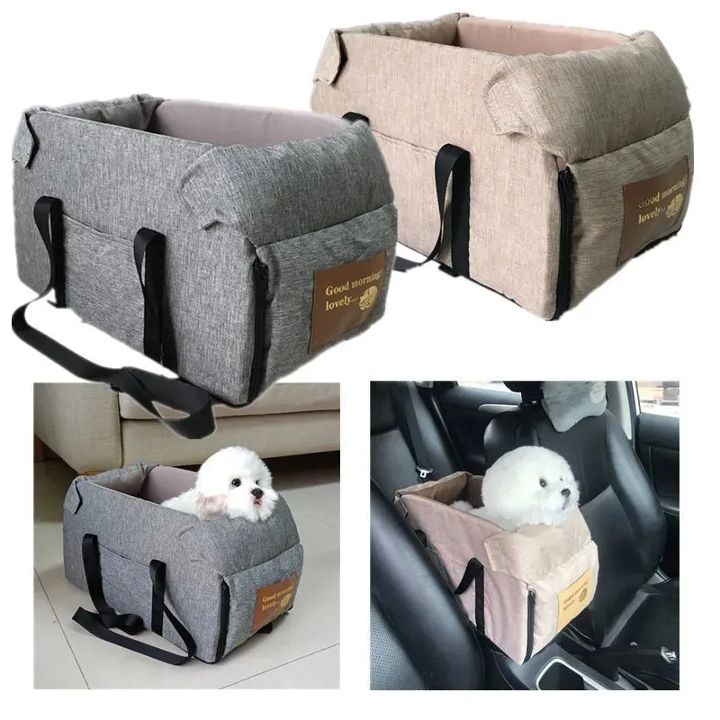 Anniepaw Central Dog Car Seat Bed Portable Carrier Safety Travel Bag for Small Pets