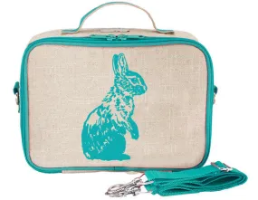 Aqua Bunny Lunch Box - Raw Linen