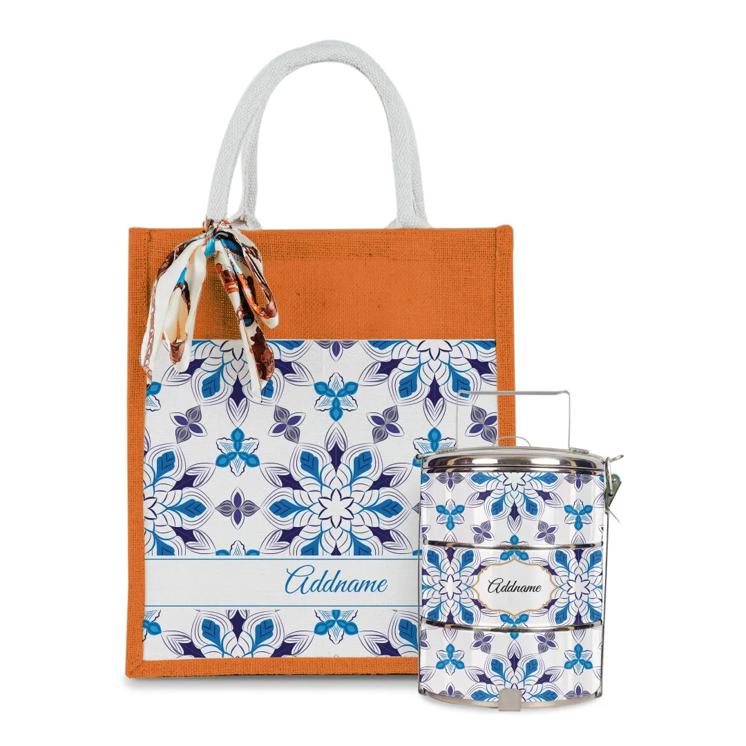 Arabesque Frost with Tiffin Carrier Set