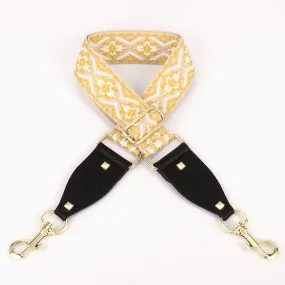 Bag Strap - Yellow & White Diamond