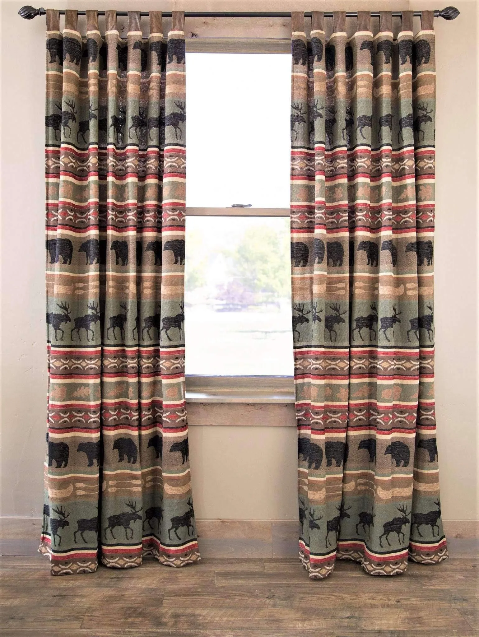 Black Bear Window Valance