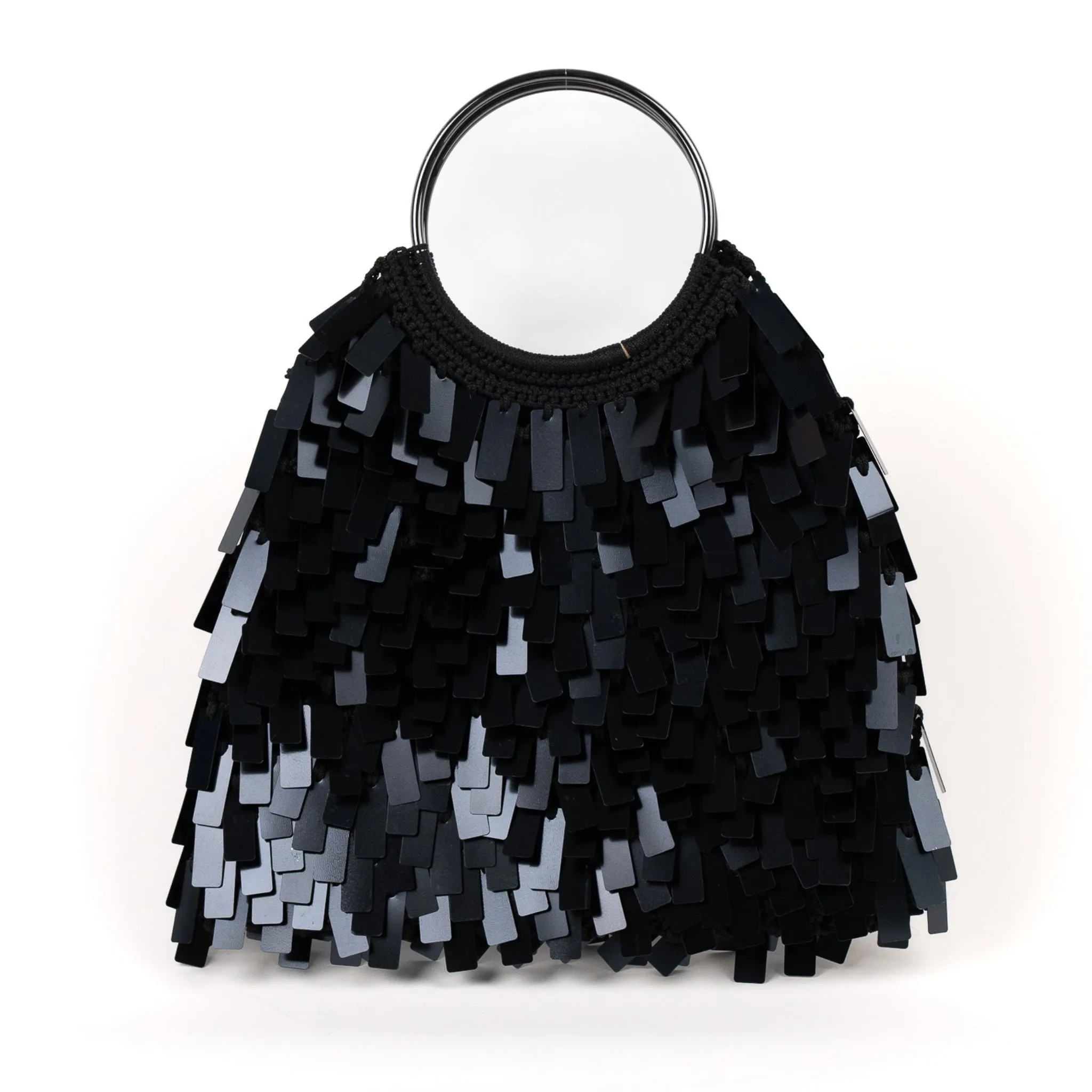 Black Sequins Evening Bag