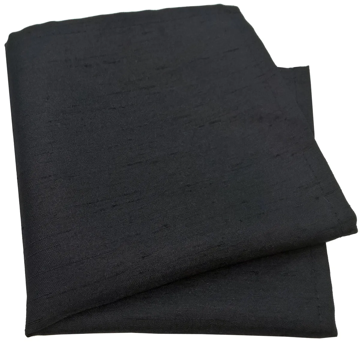 Black Shantung Pocket Square