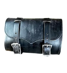 BlackDis Leather Tool Roll Bag Saddle Harley Chopper Bobber Motorcycle Sportster