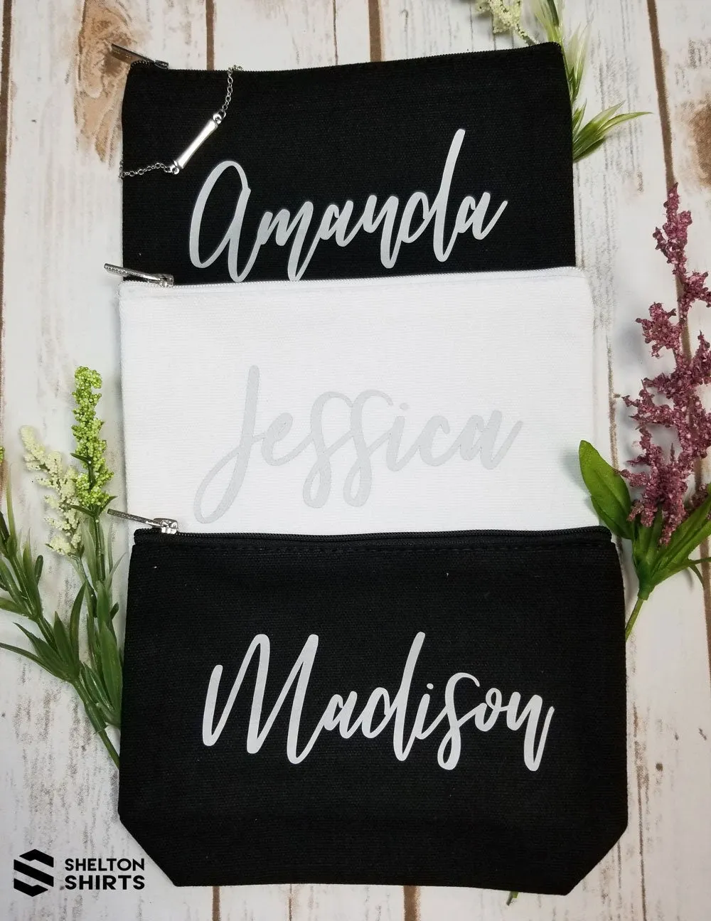 Bridesmaid Proposal Zipper Bag - Bridal Party Makeup Bag with Name