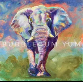 BUBBLEGUM YUM DECOUPAGE PAPERS-MAJESTIC ELEPHANT