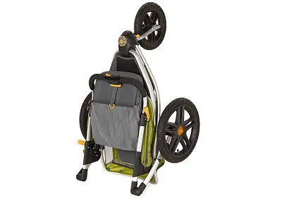 BURLEY SOLSTICE STROLLER JOGGER, BUGGY, PUSHCHAIR GREEN   SUSPENSION RRP £399.99