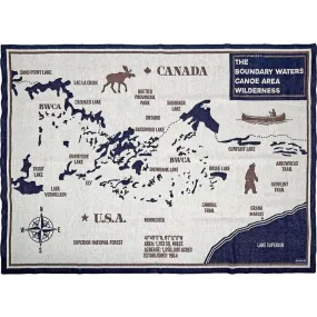 BWCA Map Wool Throw Blanket