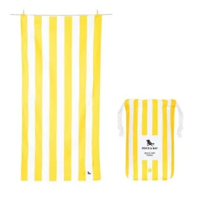 Cabana Stripe Quick Dry Towel | Boracay Yellow