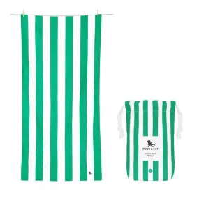 Cabana Stripe Quick Dry Towel | Cancun Green