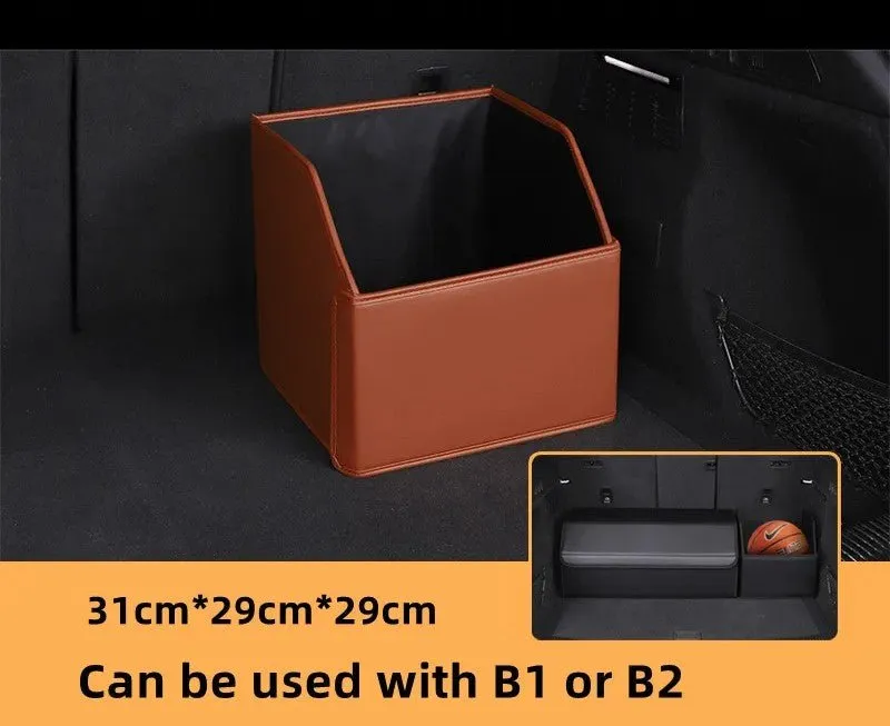 Car Trunk Organizer – Transform Your Vehicle with This Stylish Multi-Functional Leather Storage Bag for Effortless Tidying and Tool Management