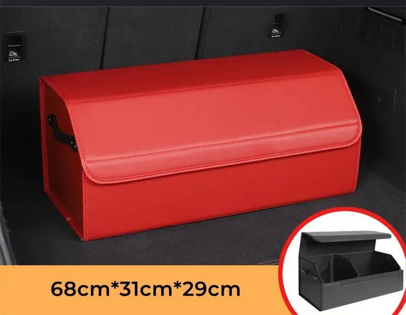 Car Trunk Organizer – Transform Your Vehicle with This Stylish Multi-Functional Leather Storage Bag for Effortless Tidying and Tool Management