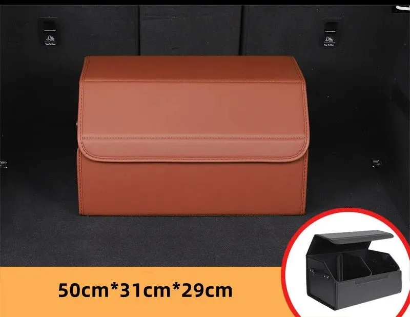 Car Trunk Organizer – Transform Your Vehicle with This Stylish Multi-Functional Leather Storage Bag for Effortless Tidying and Tool Management