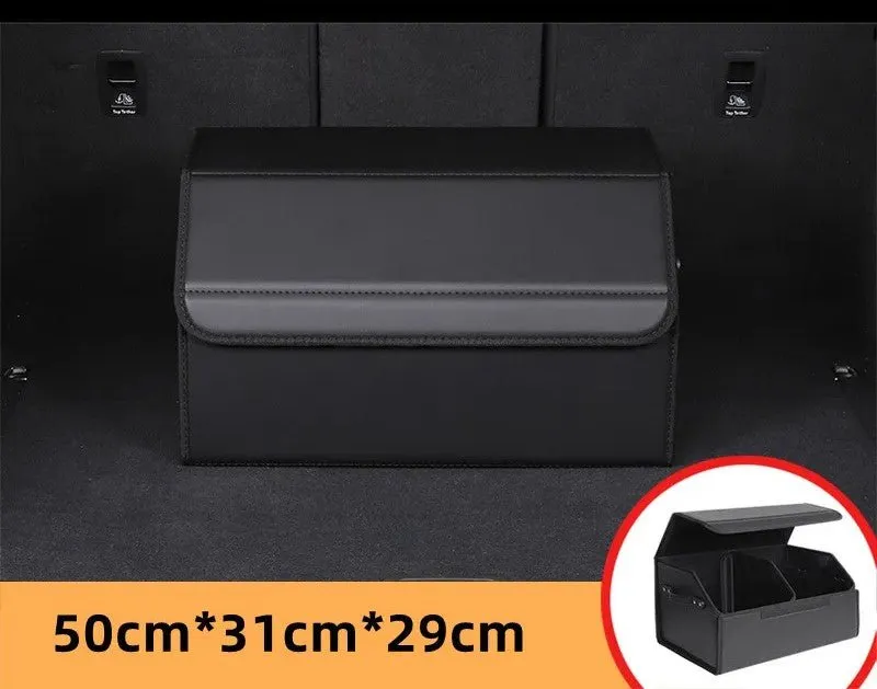 Car Trunk Organizer – Transform Your Vehicle with This Stylish Multi-Functional Leather Storage Bag for Effortless Tidying and Tool Management