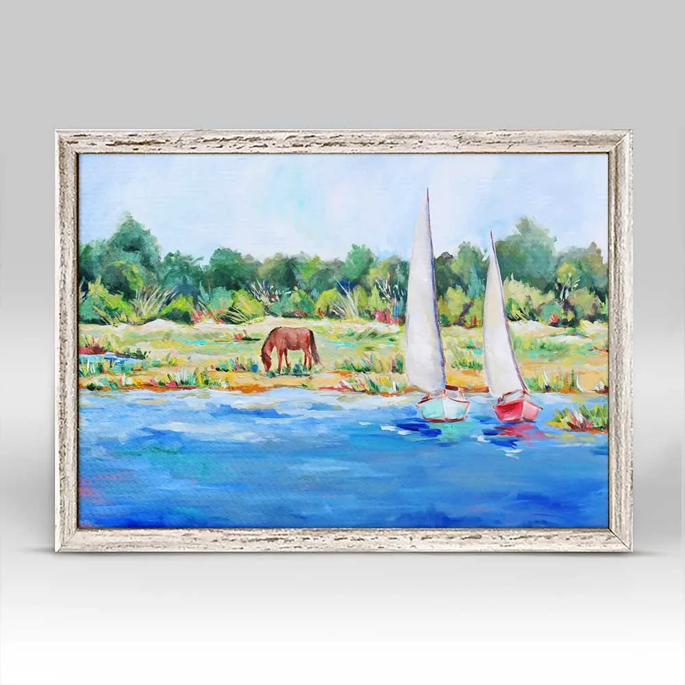 Carrot Island Mini Framed Canvas