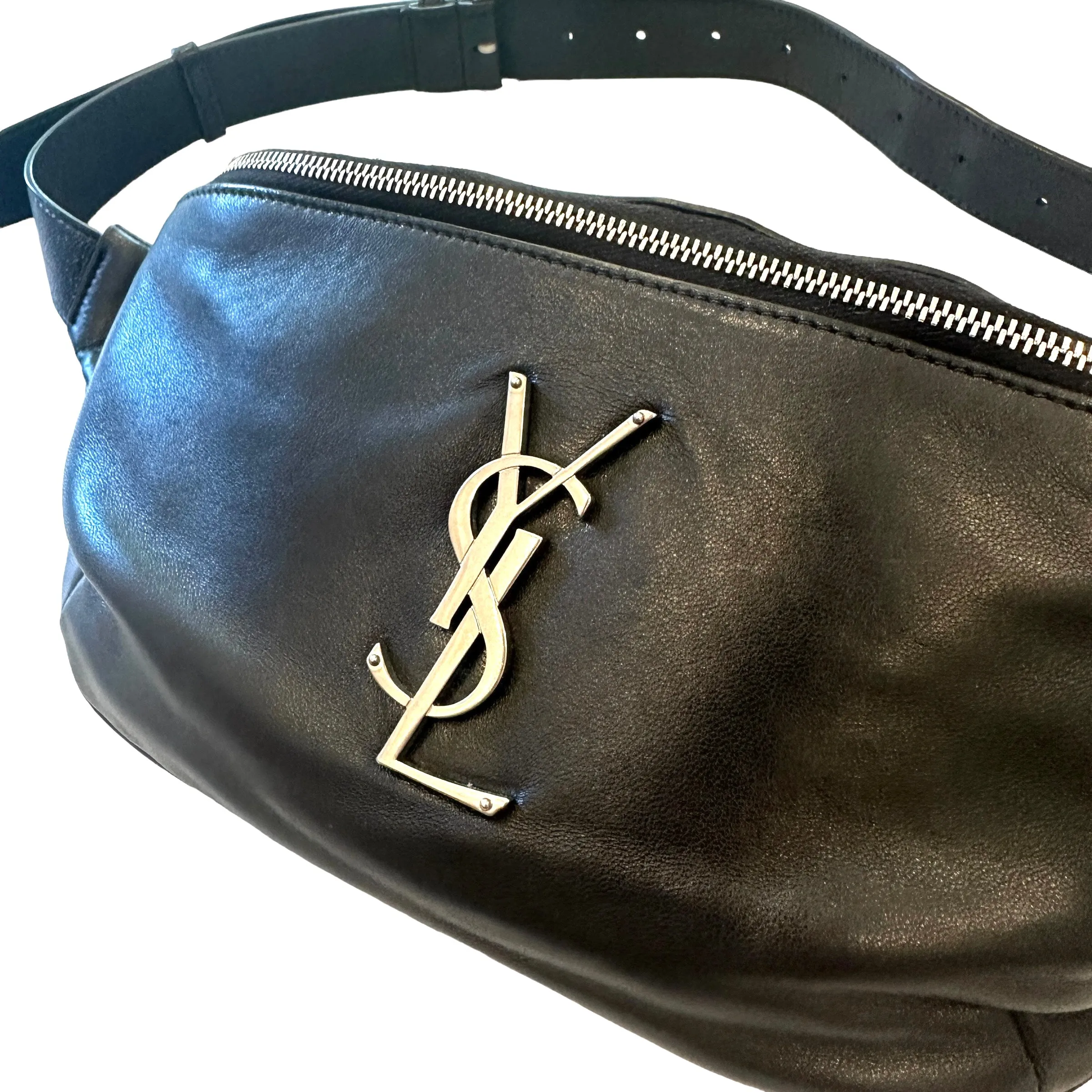 Cassandre Black Logo Belt Bag