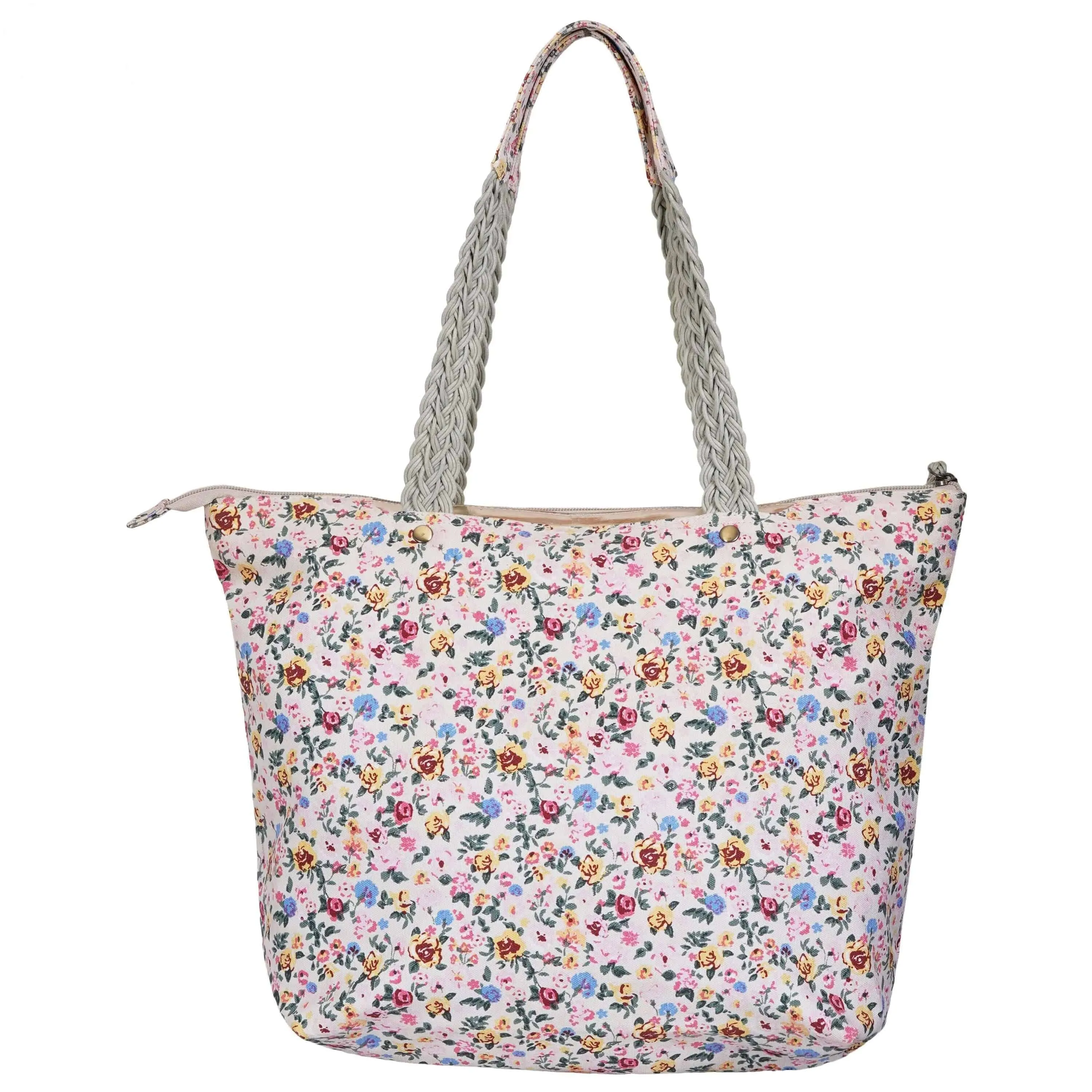 Charming Flower Printed Small Canvas Bag