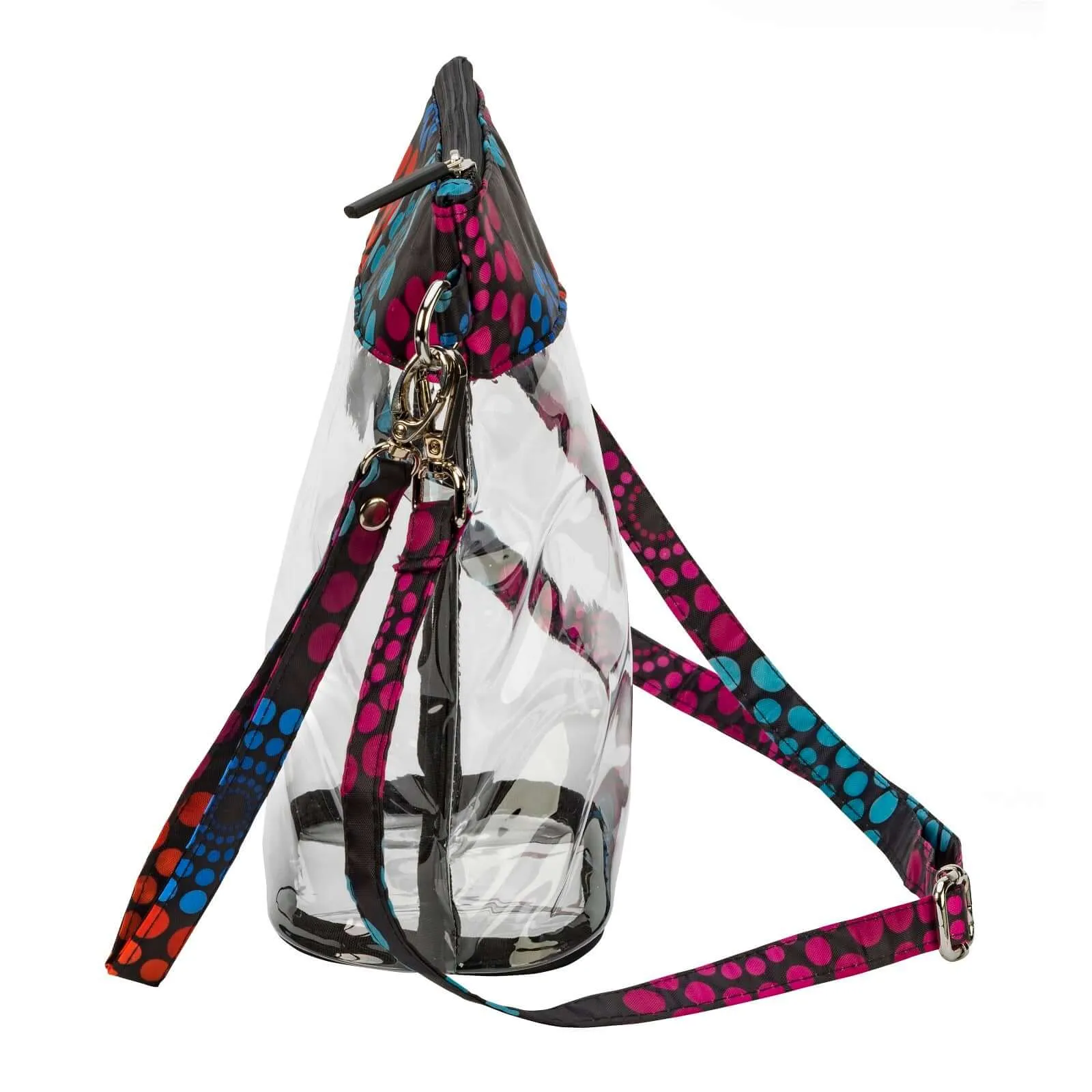 Clear Compact Crossbody Bag - Color - Bright Lights Trim