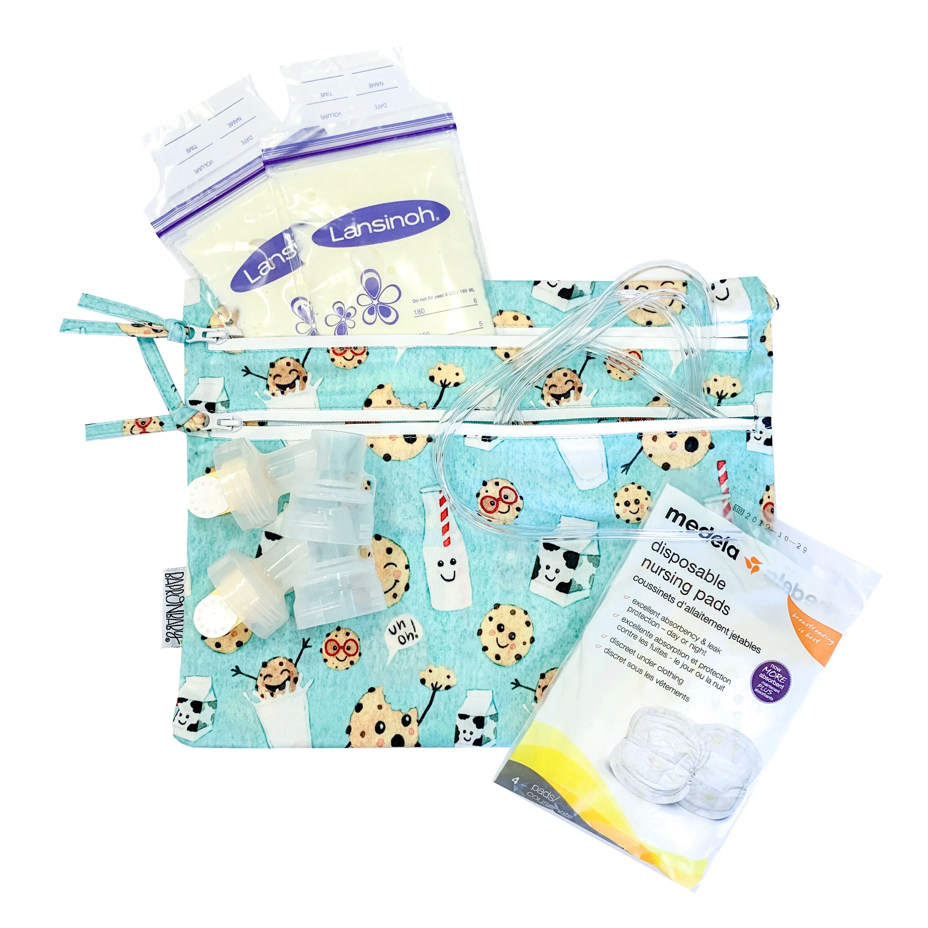 Cookies & Milk - Waterproof Wet Bag (For mealtime, on-the-go, and more!)