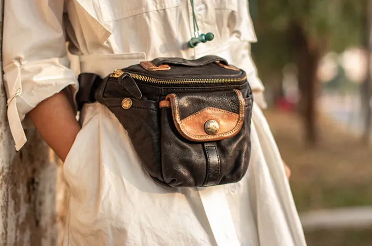 Cool Ladies Leather Chest Sling Bag Waist Bag For Women