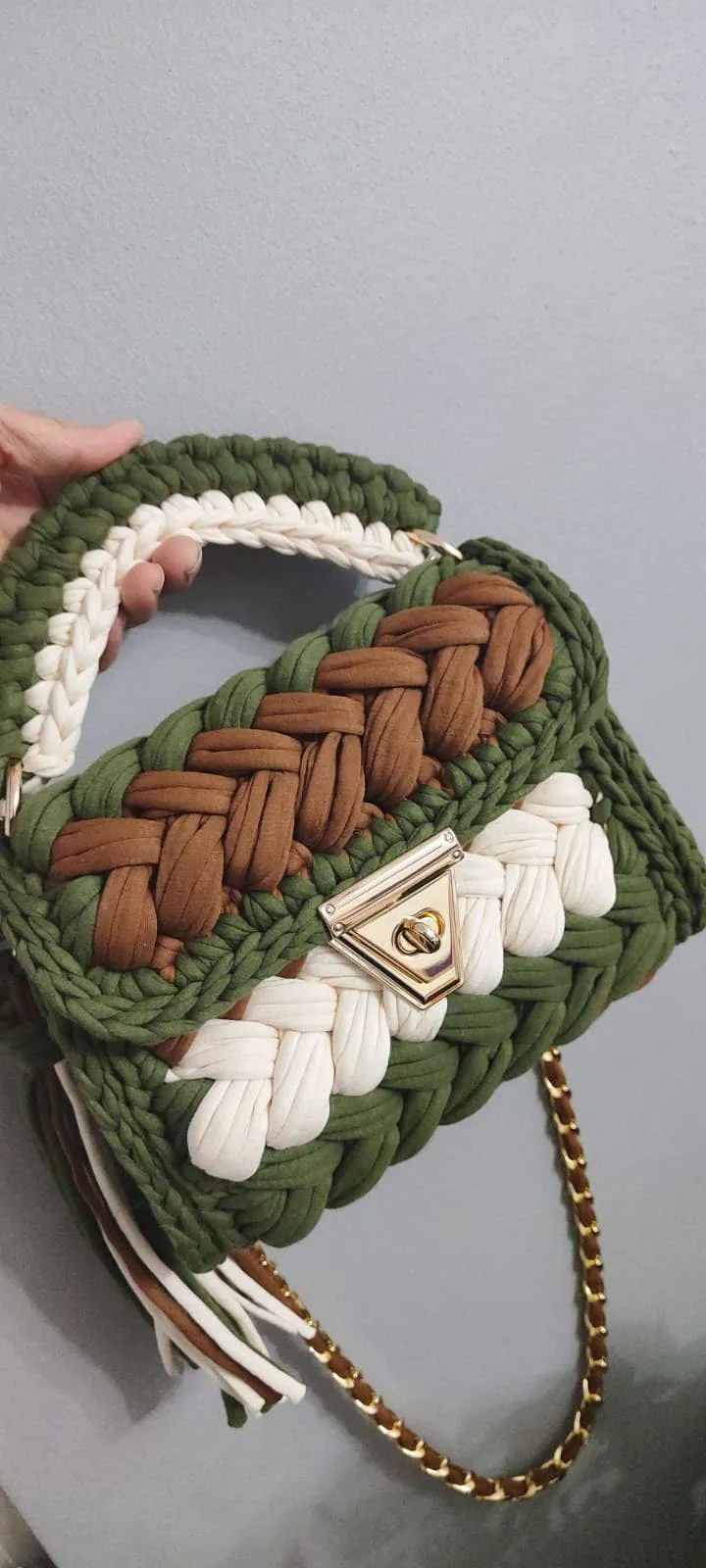 Crochet Clutch Bag Green