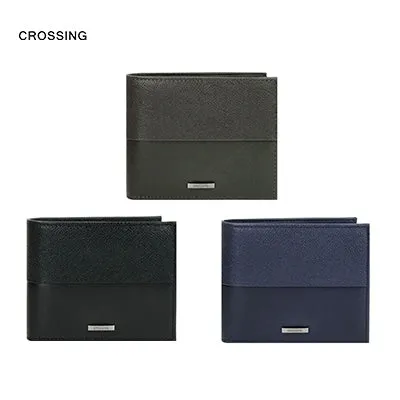 Crossing Infinite Bi-Fold Leather Wallet [12 Card Slots] RFID