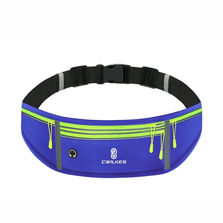 CWILKES MF-008 Outdoor Sports Fitness Waterproof Waist Bag Phone Pocket, Style: Four Pockets(Blue)