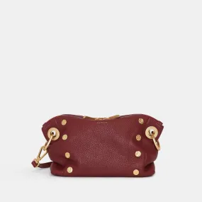 DANIEL CROSSBODY CLUTCH SML - Pomodoro Red/Brushed Gold Hammered