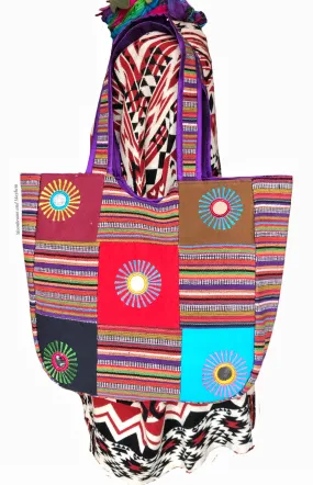 DELICIOUS PATCHWORK SUN TOTE / SHOULDER BAG