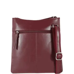 Designer Burgundy Leather Shoulder Bag