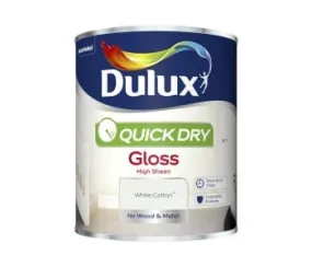 Dulux Quick Dry Gloss White Cotton - 750ML