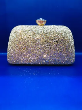 Elegant Gold Sparkling Evening Clutch Purse