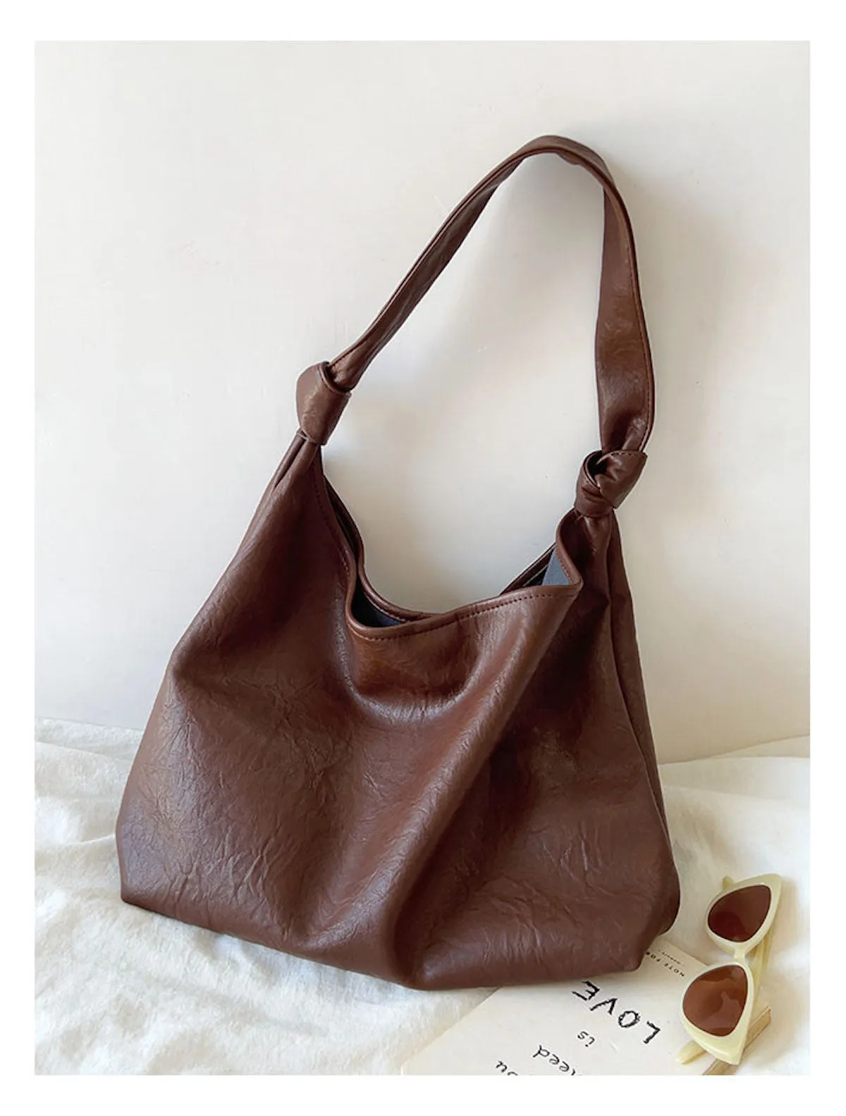 Elena Handbags Retro Hobo Shoulder Bag Everyday Work Bag