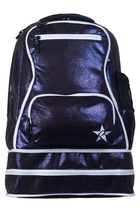 Faux Suede in Midnight Magic Rebel Dream Bag Plus With White Zipper