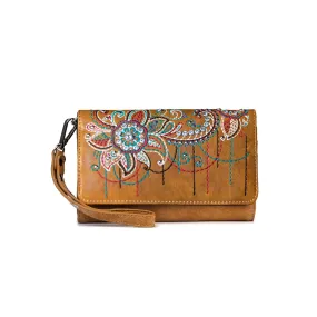 FIO-014 Montana West  Floral Embroidered Wallet/Crossbody