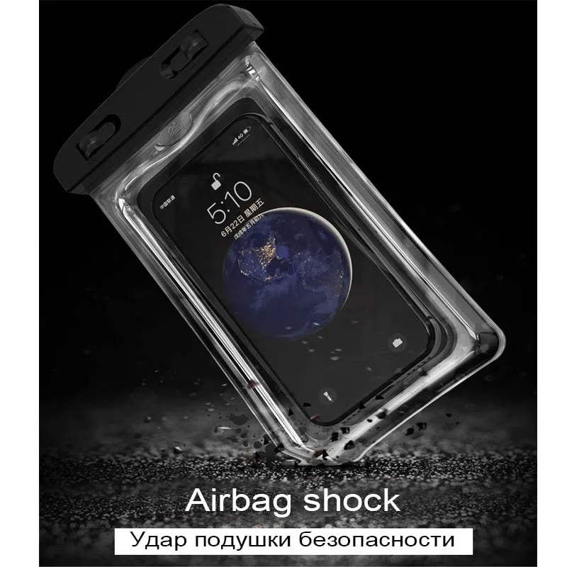 Floating Airbag Waterproof Swim Bag Beach Travel Phone Case For iPhone 11 12 13 14 Pro Max Samsung S23 S22  Cover