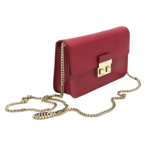 Furla Bella XL Crossbody Bag - Saffiano Red