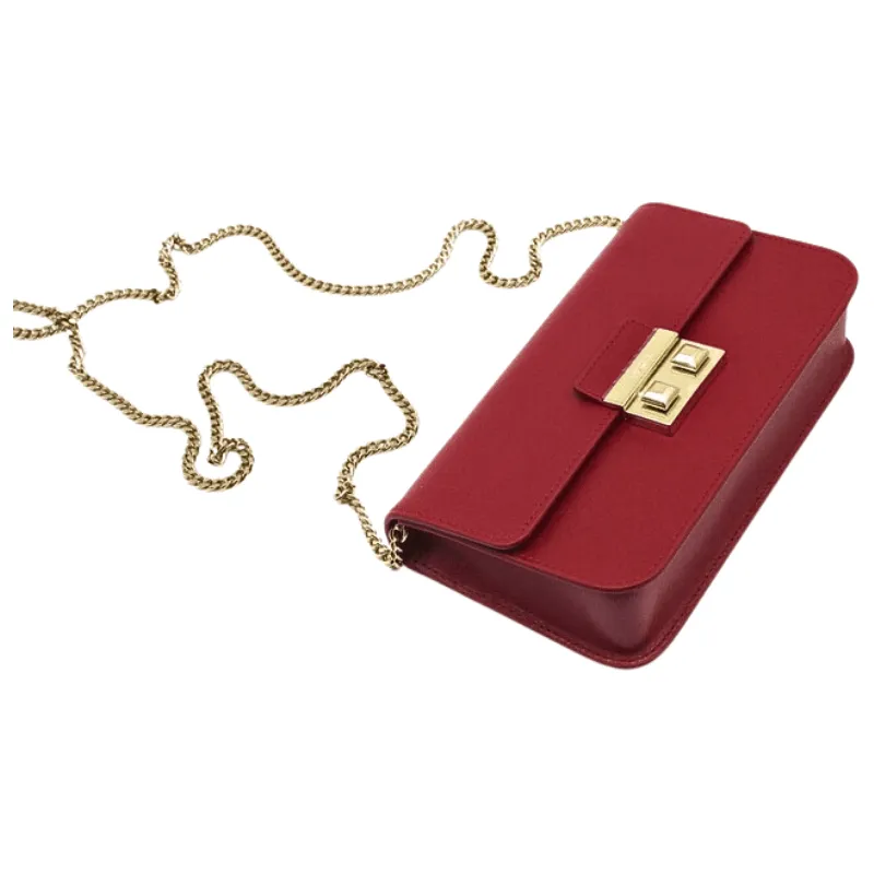 Furla Bella XL Crossbody Bag - Saffiano Red