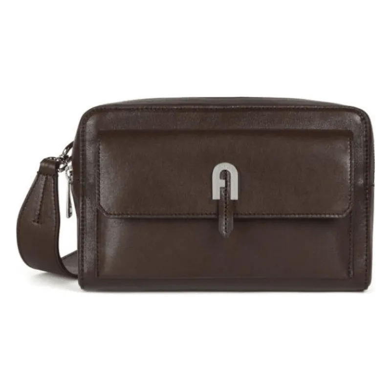 Furla Man Heritage Small Crossbody Bag - Danish Brown