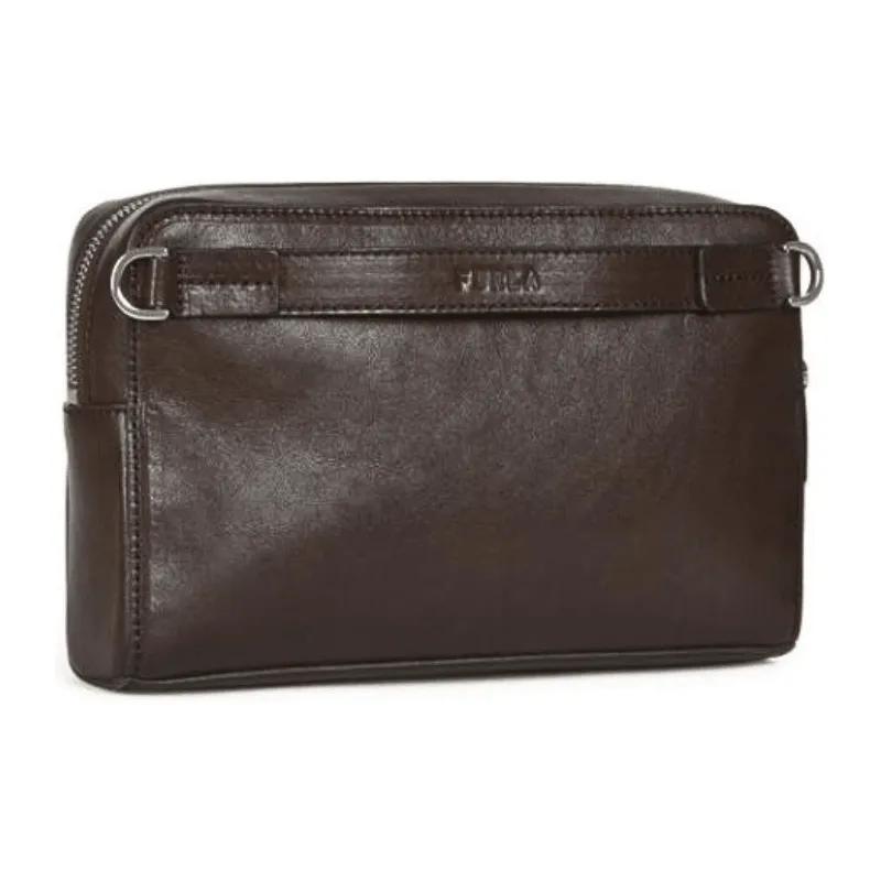 Furla Man Heritage Small Crossbody Bag - Danish Brown