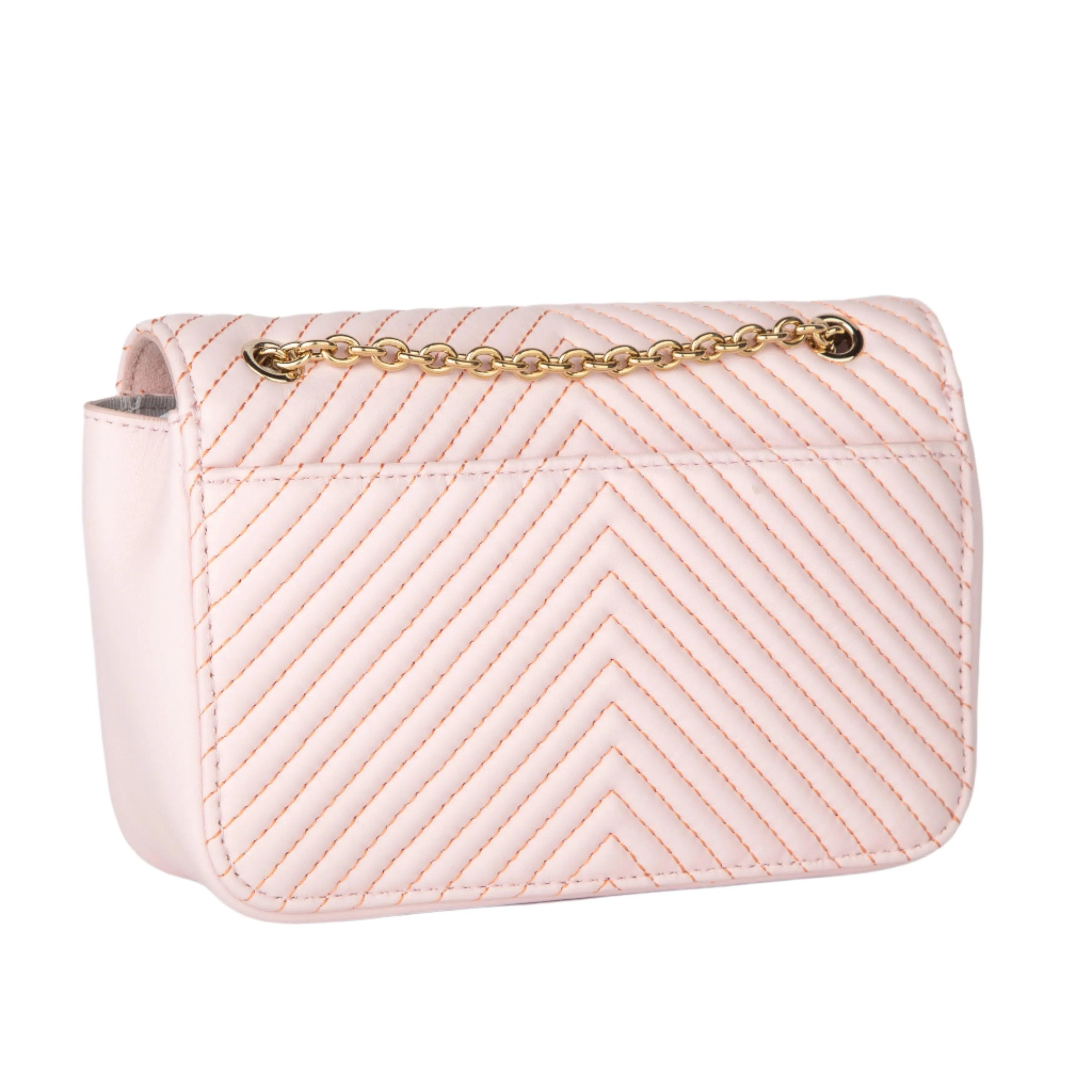 Furla Pop Star Crossbody - Nappa Burnish Pastel Pink and Gold