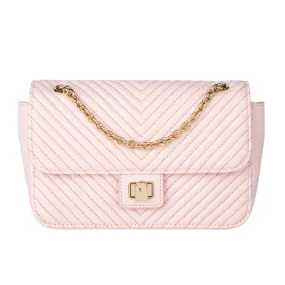 Furla Pop Star Crossbody - Nappa Burnish Pastel Pink and Gold