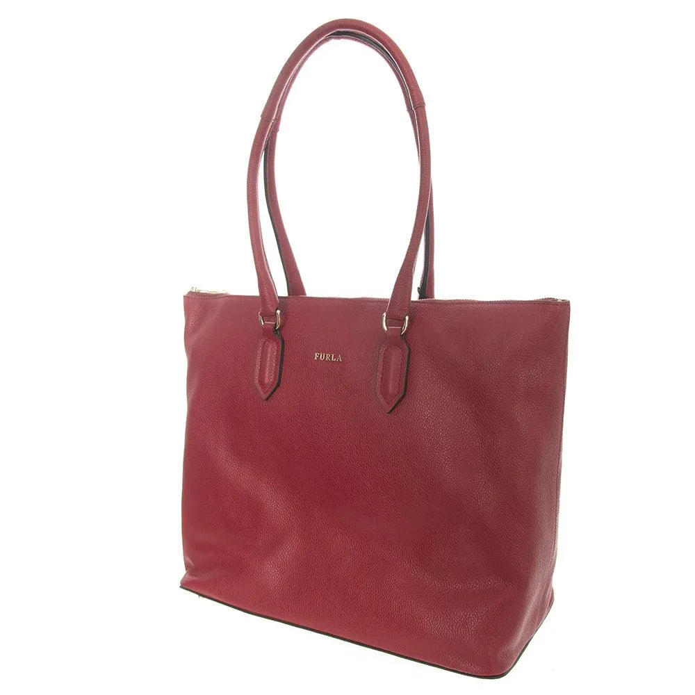 Furla Women's Classic Medium Pin Tote Bag - Ciliegia D Red