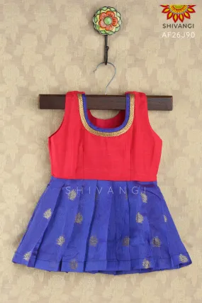 Girl Blue May Flower Baby Frock