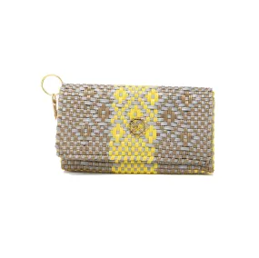 GRAY YELLOW AZTEC CLUTCH