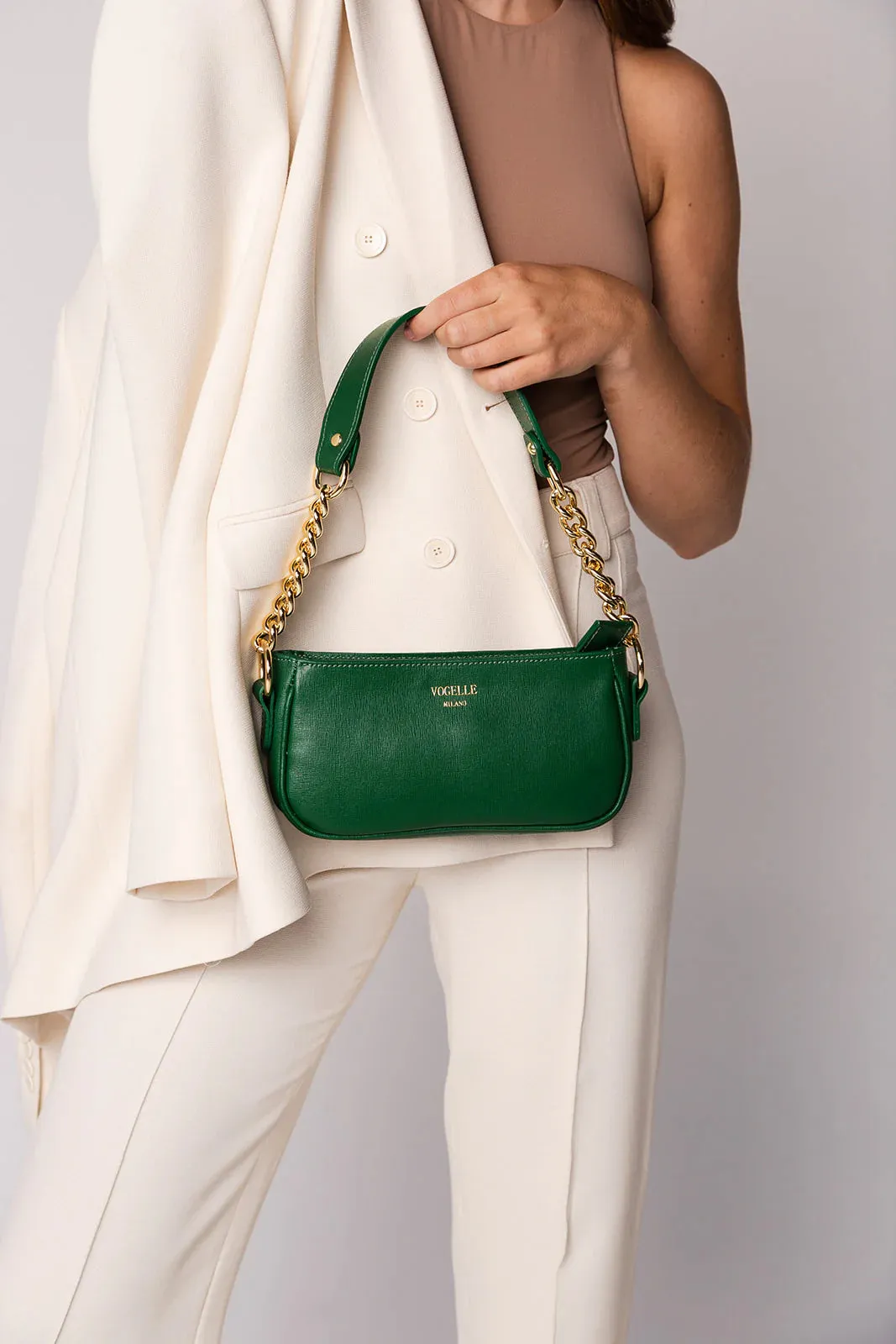 Green Chain Shoulder Bag