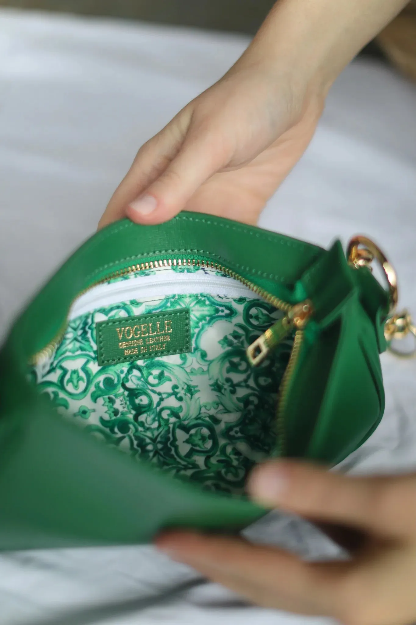 Green Chain Shoulder Bag